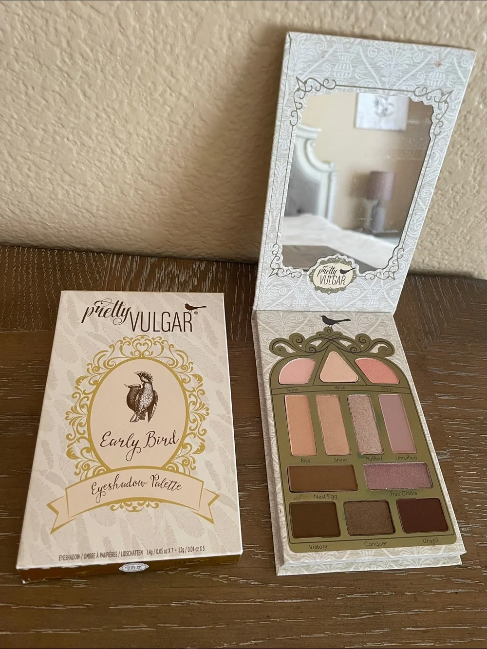 NIB Pretty Vulgar Early Bird Eyeshadow Palette — Pink and Neutral Shades
